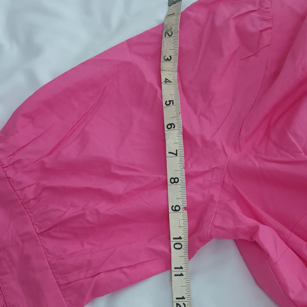 J. Crew Hot Pink Ruffle Tiered Mini Dress